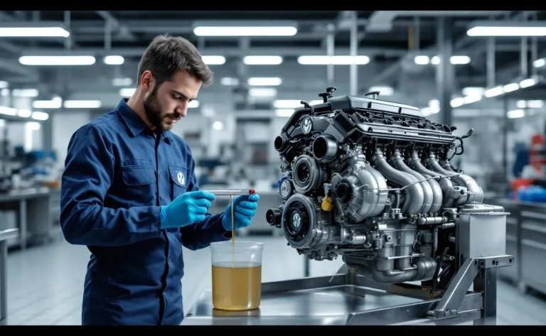 Examen d'un moteur 1.5 TSI avec des outils et pièces dissociées à proximité.