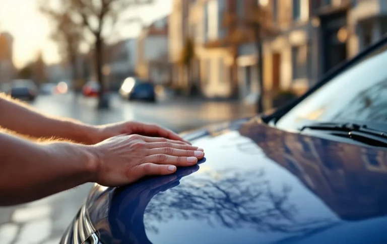 Ouverture du capot d'une Citroën C3 montrant son moteur et ses composants internes.